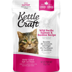 KETTLE CRAFT cat treats. Salmon and sardine flavor. 85g