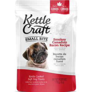 KETTLE CRAFT SMALL BITES dog treats. Smoked bacon flavor. 170g