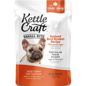 KETTLE CRAFT SMALL BITES dog treats. Flavor of braised beef brisket. 170g.