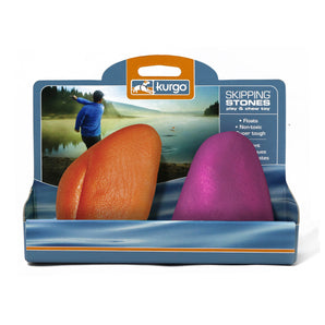 Kurgo's Bouncing Stone Floating Dog Toy. Various colors. Package of 2 units.