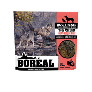 BORÉAL air-dried dog treats. Wafers. 100% pork liver. 92g.