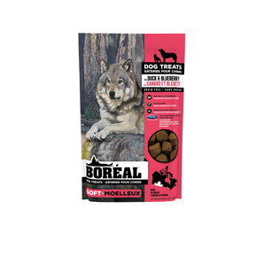 Soft treats for dogs BORÉAL. Duck and blueberry flavor. 150g.