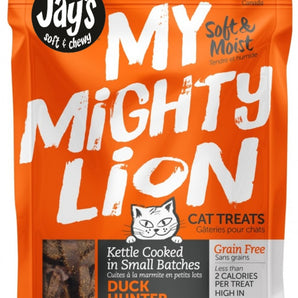 Jay's Soft &amp; Chewy My Mighty Lion Cat Treats. Duck recipe. 75g.