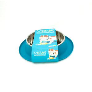 Large stainless steel / silicone bowl for dogs and cats from Messy Mutts. Choice of colors.