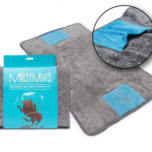 Messy Mutts ultra soft dog towel. Gray 20"x32".