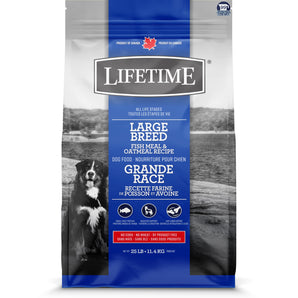 TROUW NUTRITION LIFETIME Large Breed Dry Dog Food. Fish and oats. 11.4kg,