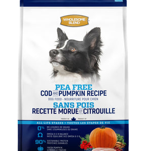 TROUW NUTRITION WHOLESOME BLEND Pea Free Dog Food. Cod and pumpkin. Choice of formats.