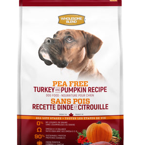 TROUW NUTRITION WHOLESOME BLEND Pea Free Dry Dog Food. Turkey and pumpkin. Choice of formats.