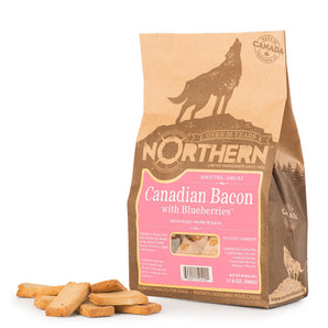 Northern Bacon and Blueberry Junior Dog Treats. Without wheat. Size choice