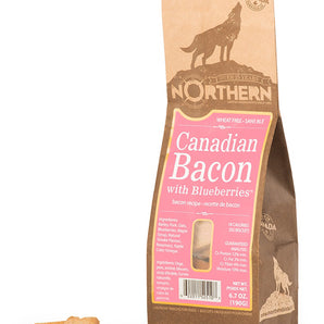 Northern Bacon and Blueberry Junior Dog Treats. Without wheat. 190g