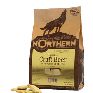 Gâteries pour chiens à la bière artisanale de Northern. Sans blé. 450g