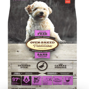 Nourriture pour chiens de petites races Oven-Baked Tradition de Bio Biscuit. Repas de canard. Choix de format.