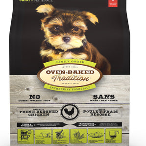 Organic Oven-Baked Tradition Small Breed Puppy Food Chicken Biscuit. Small bites. Format choice.
