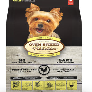 Bio Biscuit Oven-Baked Tradition small breed dog food. Small bites. Chicken meal. Format choice.
