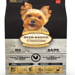 Food for senior small breed dogs Oven-Baked Tradition from Bio Biscuit. Weight control formula. Small bites. Chicken meal. Format choice.