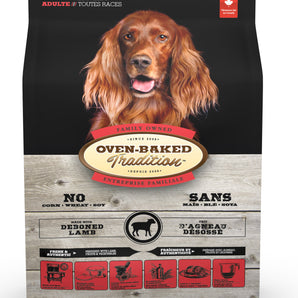 Oven-Baked Tradition Bio Lamb Biscuit dog food. Format choice.