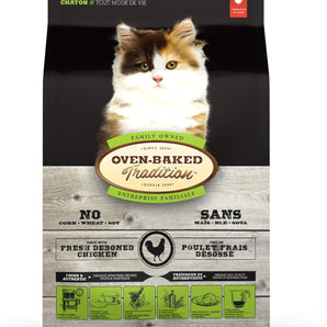 Oven-Baked Tradition grain free kitten food. Chicken meal. Format choice.