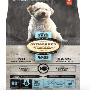 Oven-Baked Tradition Grain Free Small Breed Dog Food. Fish meal. Small bites. Format choice.