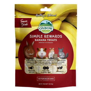 Oxbow Simple Rewards Rodent Banana Pastry Treats. 30g