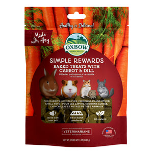 Oxbow Simple Rewards Carrot Dill Rodent Pastry Treats. 85g