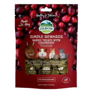 Oxbow Simple Rewards Rodent Cranberry Pastry Treats. 85g