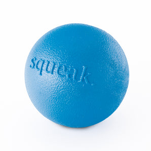 Rubber SQUEAK BALL dog toy from PLANET DOG. Choice of colors.