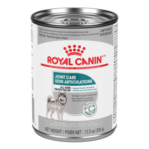 Canned dog food from Royal Canin. Joint care formula. Recipe for pâté in sauce. 385g