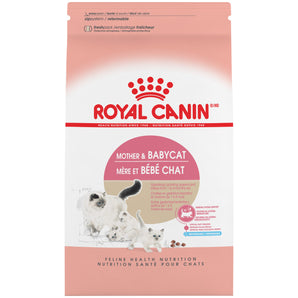 Royal Canin dry cat food. Mother and baby formula. Format choice.