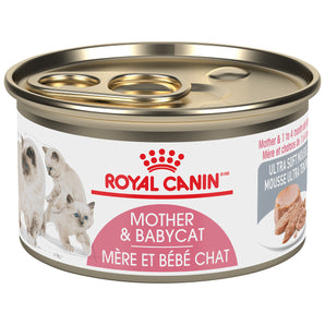 Royal Canin canned cat food. Mother and baby formula. Ultra soft mousse. Format choice.