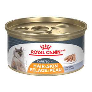 Nourriture en conserve ROYAL CANIN pour chats - Formule soin pelage et peau. Pâté en sauce. Choix de formats.