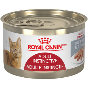 Nourriture en conserve ROYAL CANIN pour chats - Formule adulte instinctif. Pâté en sauce. Choix de formats.