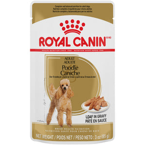 Nourriture en sachet pour chiens Caniche de Royal Canin. Recette de pâté en sauce. 85g.