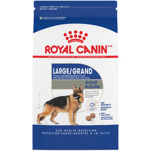 Dry food for large breed adult dogs Royal Canin. Healthy bone and joint formula. Format choice.