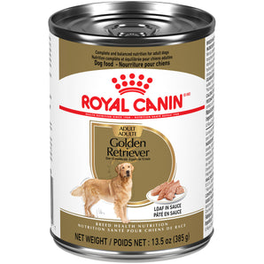 Royal Canin Golden Retriever Adult canned dog food. Healthy skin and coat formula. 385g