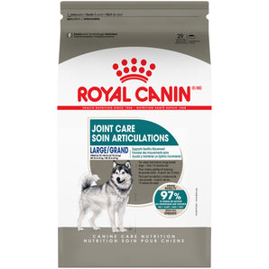 Royal Canin dry food for large dogs. Joint care formula. Format choice.