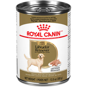 Royal Canin Labrador Retriever canned dog food. Healthy bone and joint formula. 385g