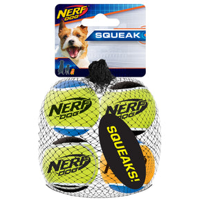 Balles de tennis sonores Nerf Dog, très petites, paquet de 4