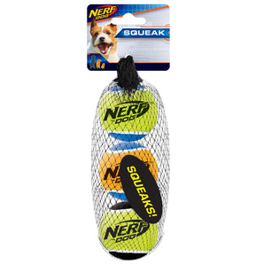 Balles de tennis sonores Nerf Dog, petites, paquet de 3.