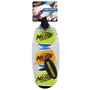 Balles de tennis sonores Nerf Dog, moyennes, paquet de 3