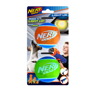 Balles de tennis Nerf Dog à DEL et en TPR, variété, paquet de 2