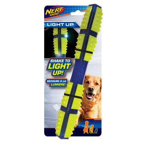 Bâton à crampons Nerf Dog à DEL, bleu et vert