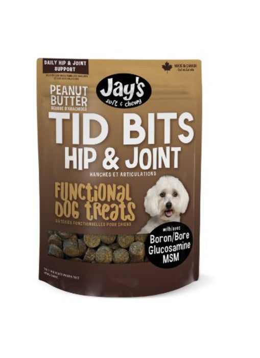 Gâteries pour chiens Jay's Soft & Chewy TID BITS. Hanches & Articulations. Recette au beurre d'arachides. Choix de formats.