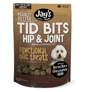 Jay's Soft &amp; Chewy TID BITS dog treats. Hips &amp; Joints. Peanut butter recipe. Choice of formats.
