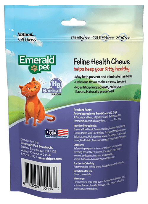 Emarald Pet Cat Treats, Grain and Soy Free Hairball Control Formula