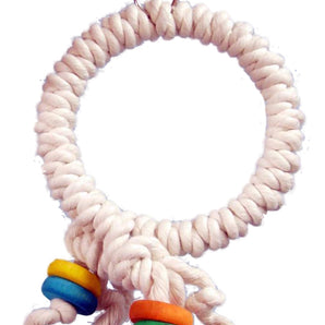 ZOOMAX bird toy. Cotton ring. Diameter: 5 in.