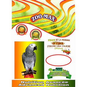 Nourriture pour oiseaux Zoo-Max - CALCIUM MAX. Pour Gris d'Afrique. Choix de formats.