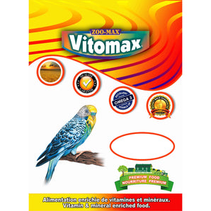 Nourriture enrichie pour Perruches Zoo-Max VITOMAX. Choix de formats.