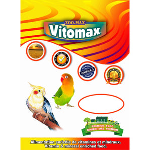 Nourriture enrichie pour Cockatiels Zoo-Max VITOMAX. Choix de formats.