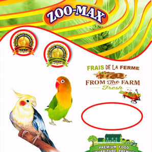 Food for ZOO-MAX cockatiels and lovebirds. Maintenance formula. Choice of formats.
