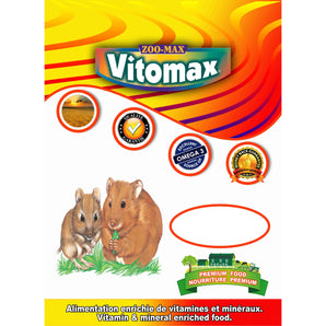 Nourriture enrichie pour Hamsters et Gerbilles Zoo-Max VITOMAX. Choix de formats.